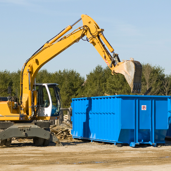 what size residential dumpster rentals are available in Camanche